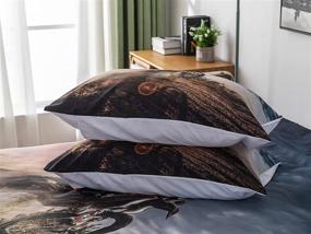 img 2 attached to 🏍️ Dirt Bike Bedding Sets - PICTURESQUE Motocross Bedding Set for Boys, Soft and Durable Comforter Cover with Pillowcase, Twin Size (No Comforter Included)