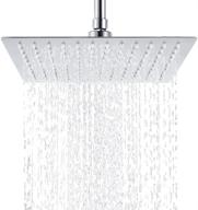 high pressure 12 inch rain shower head - stainless steel, ultra thin design for full body coverage - waterfall rainfall showerhead bath logo