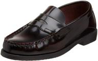 stylish and durable school issue loafer 👞 little burgundy boys' shoes: perfect for confident loafers logo