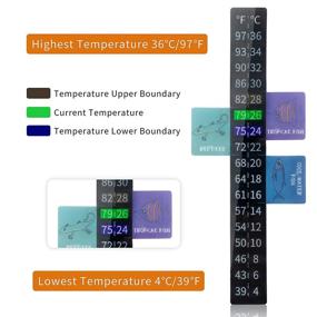 img 3 attached to FriPuP 5 Pack Fish Tank Aquarium Thermometer Stickers for Temperature Monitoring - Adhesive Strip, 39℉ to 97℉ &amp; 4℃ to 36℃