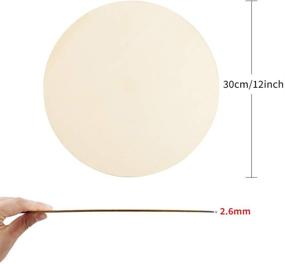 img 3 attached to 🌲 Set of 12 Unfinished 12 Inch Wooden Circles for Crafts - Round Wood Slices ideal for Painting, Pyrography, Door Hangers, Wedding Party Decorations