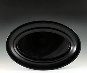 img 3 attached to Black Plastic Serving Tray Platter