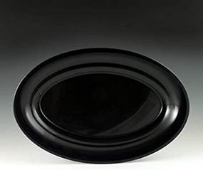 img 2 attached to Black Plastic Serving Tray Platter