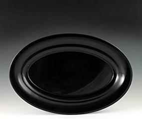 img 1 attached to Black Plastic Serving Tray Platter