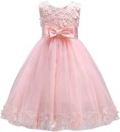 👗 2-10t elegant little girl ball gown: short lace flower tulle prom dress for wedding, party & dance logo