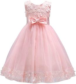 img 4 attached to 👗 2-10T Elegant Little Girl Ball Gown: Short Lace Flower Tulle Prom Dress for Wedding, Party & Dance