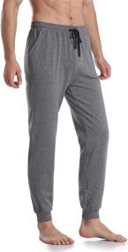 img 2 attached to 🩳 COLORFULLEAF Men's Cotton Lounge Bottoms with Convenient Closed Bottom Pockets