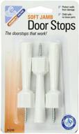 🚪 pack of 3 soft jamb door stops: mommy's helper - blister, white логотип