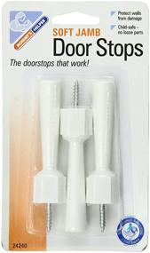 img 2 attached to 🚪 Pack of 3 Soft Jamb Door Stops: Mommy's Helper - Blister, White