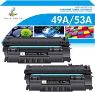 🖨️ high-quality true image compatible toner cartridge set for hp 49a q5949a 53a q7553a 49x q5949x - ideal for 1320 1320n 3390 1160 1320tn 1320nw 3392 p2015 p2015dn printer - reliable black ink, 2-pack logo