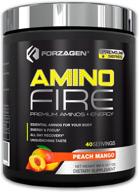 🔥 forzagen amino energy + аминокислоты bcaa: увеличивает энергию, улучшает фокус, повышает выносливость, улучшает реакцию - 40 порций вкусных аминокислотного огня (персиковый манго) логотип