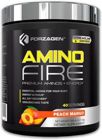 img 4 attached to 🔥 Forzagen Amino Energy + Аминокислоты BCAA: Увеличивает энергию, улучшает фокус, повышает выносливость, улучшает реакцию - 40 порций вкусных аминокислотного огня (персиковый манго)