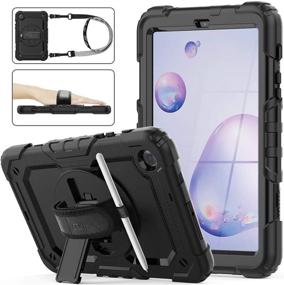 img 4 attached to SEYMAC stock Drop-Proof Case for Samsung Galaxy Tab A 8.4'' 2020 SM-T307/T307U with Screen Protector - Black