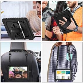 img 1 attached to SEYMAC stock Drop-Proof Case for Samsung Galaxy Tab A 8.4'' 2020 SM-T307/T307U with Screen Protector - Black