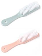 woiwo 2pcs long handle clean brushes for fingernail clothes shoes (pink, blue) - efficient scrubbing brush set logo