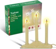 🕯️ enhance your holiday décor with tupkee christmas candolier window candles – flickering bulbs – indoor flameless electric 3-lights candelabra логотип