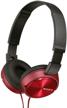 sony mdr-zx310ap/r zx series stereo headset - red logo