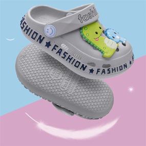 img 3 attached to 👧 Cute Cartoon Toddler Clogs: Unisex Garden Shoes with Slides for Beach, Pool, and More!