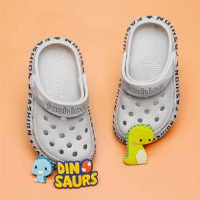 img 2 attached to 👧 Cute Cartoon Toddler Clogs: Unisex Garden Shoes with Slides for Beach, Pool, and More!