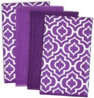 🧽 dii microfiber multi-purpose cleaning towels: ideal for kitchens, dishes, car cleaning, dusting, and drying rags - eggplant lattice (set of 4) logo