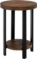 🪑 alaterre azmba1520 sonoma rustic natural round end table in brown: stylish and functional accent furniture piece logo