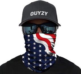 img 4 attached to 🎣 OUYZY Neck Gaiter Face Mask Scarf Cover Sun Bandanas for Men: Comfortable & Breathable Fishing Accessory