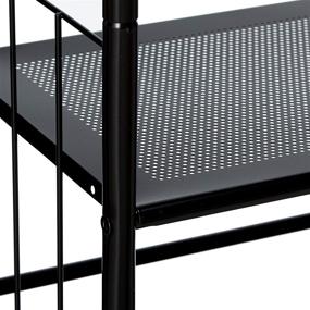 img 2 attached to 📚 Black 5-Tier Metal Bookshelf Rack - Unbranded