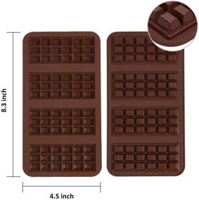 img 3 attached to 🍫 Вебейк форма из силикона для шоколадной плитки для легкого извлечения и разделения конфетных плиток - набор из 2 штук.