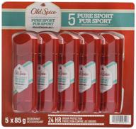 pack of 5 old spice high endurance deodorant, pure sport logo