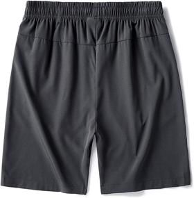 img 3 attached to 🏃 YAWHO Men's Workout Running Shorts: Quick Dry Athletic Performance Shorts for Gym Training with Zip Pockets