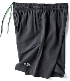 img 2 attached to 🏃 YAWHO Men's Workout Running Shorts: Quick Dry Athletic Performance Shorts for Gym Training with Zip Pockets