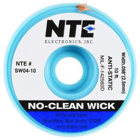 img 2 attached to 🧰 NTE Electronics SW04-10 No-Clean Solder Wick for Precise Desoldering, 4 Blue.098" Width, 10' Length – Anti-Static Bobbin Included