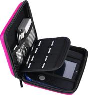 🎮 akwox pink carrying case for 2ds with 8 game holders - stylish and practical! logo