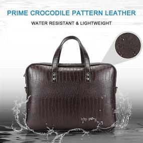 img 2 attached to 👜 Stylish Briefcase for Women and Men | Work, Business, and School | Fits 15.6 Inch Laptop | Genuine Leather | College Bag | Brown