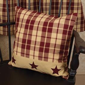 img 1 attached to Burgundy Farmhouse Star 16-inch Decorative Pillow