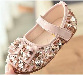 img 1 attached to YWPENGCAI Girls Sequin Toddler Little Girls' Shoes