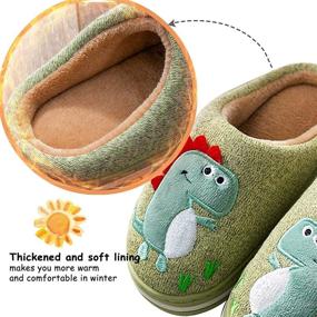 img 1 attached to Dinosaur Non Slip Boys' Shoes - LÄTT LIV Slippers: Fun, Comfortable, and Safe