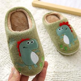 img 3 attached to Dinosaur Non Slip Boys' Shoes - LÄTT LIV Slippers: Fun, Comfortable, and Safe