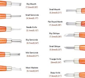 img 3 attached to 🪚 12 шт DOUBFIVSY Набор деревообрабатывающих инструментов с точильным камнем - Набор скульптурных ножей из углеродистой стали SK2 для начинающих, профессионалов, деревянного ремесла и резьбы