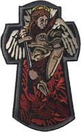 st michael archangel embroidered backing logo