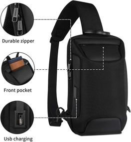 img 2 attached to 🔒 Secure and Waterproof Crossbody Anti-Theft Backpack: Lightweight and Travel-friendly