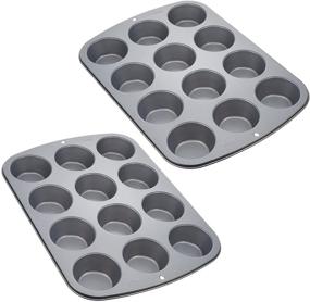 img 4 attached to Wilton Recipe Right Nonstick 12-Cup Standard Muffin Pan, Set of 2