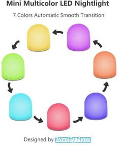 img 3 attached to 🌈 Комплект светодиодных настроительных ночников многоцветной подсветки - 12 штук, изменяющих цвет, для детской комнаты, ванной, гостиной - работают от батареек.