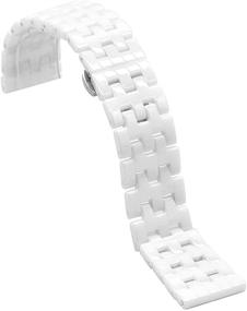 img 3 attached to Premium Ceramic Watch Band White