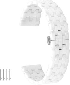 img 4 attached to Premium Ceramic Watch Band White