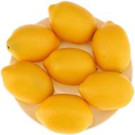 🍋 gresorth 8pcs artificial realistic yellow lemon decorative faux fruit for home kitchen cabinets, food model logo