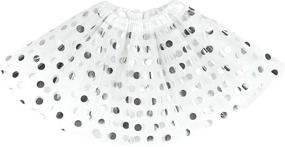 img 1 attached to 🎀 Adorable Toddler Girls Polka White Skirt: Perfect for Playful Style!