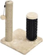 🐱 cat scratching post with toy by amazon basics logo