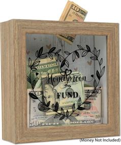 img 3 attached to 💰 Honeymoon Fund Shadow Box by Lawrence Frames, 8x8, Brown