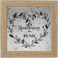 💰 honeymoon fund shadow box by lawrence frames, 8x8, brown логотип